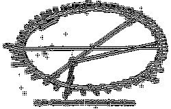 Orbite de ξ Ursae Majoris, d'après Camille Flammarion (1882)